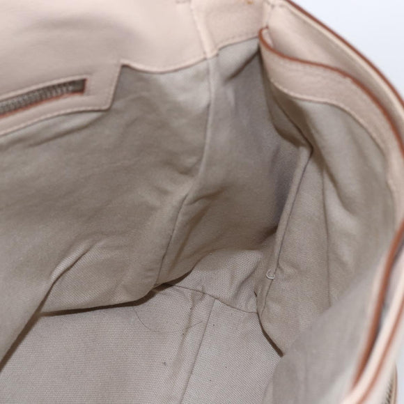 GIVENCHY Hand Bag Leather 2way Baby Blue Silver Auth bs30809