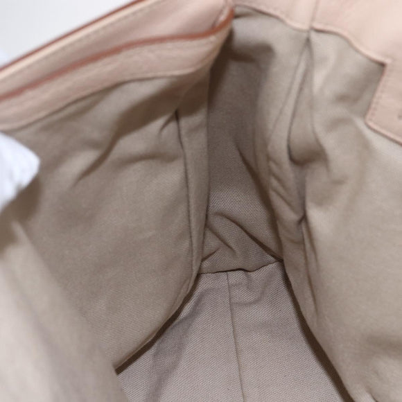 GIVENCHY Hand Bag Leather 2way Baby Blue Silver Auth bs30809