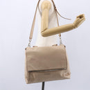 GIVENCHY Hand Bag Leather 2way Baby Blue Silver Auth bs30809-27