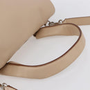 GIVENCHY Hand Bag Leather 2way Baby Blue Silver Auth bs30809-7