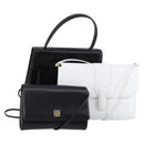 GIVENCHY Shoulder Bag Leather 3 Set Black White Auth bs30810-1