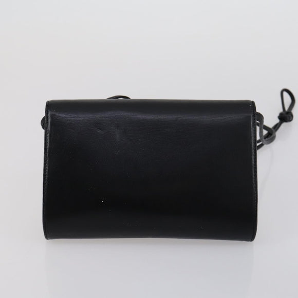 GIVENCHY Shoulder Bag Leather 3 Set Black White Auth bs30810