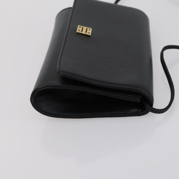 GIVENCHY Shoulder Bag Leather 3 Set Black White Auth bs30810