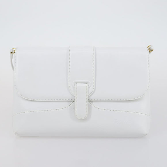 GIVENCHY Shoulder Bag Leather 3 Set Black White Auth bs30810