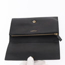 SAINT LAURENT Y Logo Long Wallet Leather Black Gold Auth bs30811-8