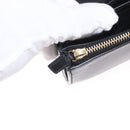 SAINT LAURENT Y Logo Long Wallet Leather Black Gold Auth bs30811-10