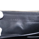 SAINT LAURENT Y Logo Long Wallet Leather Black Gold Auth bs30811-12