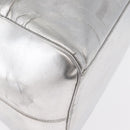 BALENCIAGA Grease Hand Bag Leather Silver 203249 Auth bs30812-15