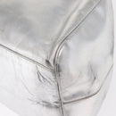 BALENCIAGA Grease Hand Bag Leather Silver 203249 Auth bs30812-16