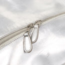 BALENCIAGA Grease Hand Bag Leather Silver 203249 Auth bs30812-17