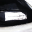 BALENCIAGA Grease Hand Bag Leather Silver 203249 Auth bs30812-19