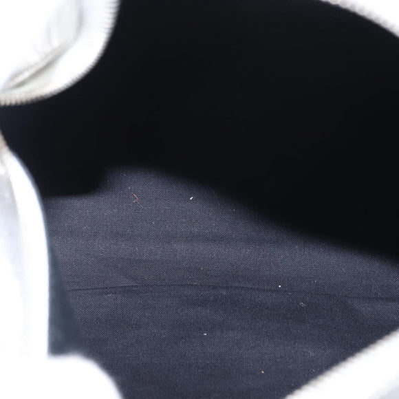 BALENCIAGA Grease Hand Bag Leather Silver 203249 Auth bs30812