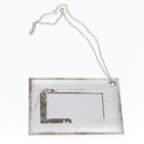 BALENCIAGA Grease Hand Bag Leather Silver 203249 Auth bs30812-24