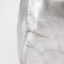 BALENCIAGA Grease Hand Bag Leather Silver 203249 Auth bs30812-3