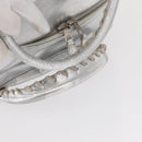 BALENCIAGA Grease Hand Bag Leather Silver 203249 Auth bs30812-8