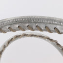 BALENCIAGA Grease Hand Bag Leather Silver 203249 Auth bs30812-9