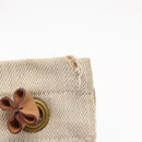 HERMES Aline PM Shoulder Bag cotton Beige Gold Auth bs30813-14