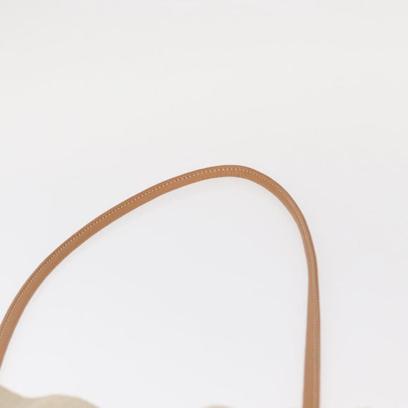 HERMES Aline PM Shoulder Bag cotton Beige Gold Auth bs30813