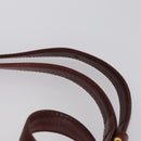 CARTIER Must Line Clutch Bag Leather 2 Set Bordeaux Gold Auth bs30815-6