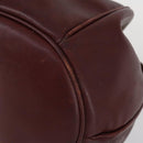 CARTIER Must Line Clutch Bag Leather 2 Set Bordeaux Gold Auth bs30815-8