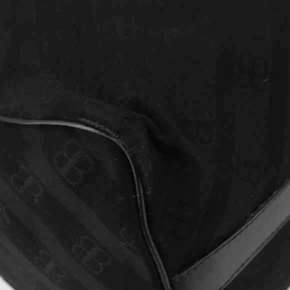 BALENCIAGA Hand Bag Canvas Black Gold Auth bs30816