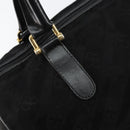 BALENCIAGA Hand Bag Canvas Black Gold Auth bs30816-9
