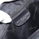 BALENCIAGA Hand Bag Canvas Black Gold Auth bs30816-11