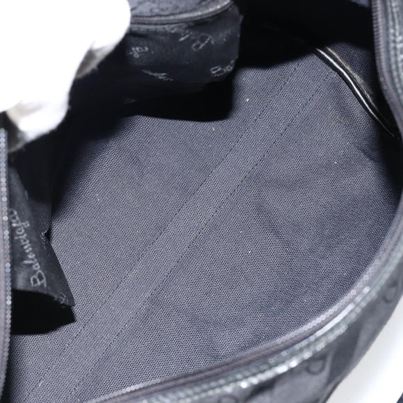 BALENCIAGA Hand Bag Canvas Black Gold Auth bs30816