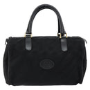 BALENCIAGA Hand Bag Canvas Black Gold Auth bs30816-13