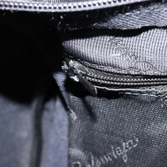 BALENCIAGA Hand Bag Canvas Black Gold Auth bs30816