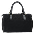 BALENCIAGA Hand Bag Canvas Black Gold Auth bs30816-2