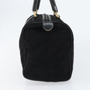 BALENCIAGA Hand Bag Canvas Black Gold Auth bs30816-4