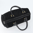 BALENCIAGA Hand Bag Canvas Black Gold Auth bs30816-6