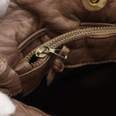 BOTTEGA VENETA INTRECCIATO Shoulder Bag Beige Gold Auth bs30817-17