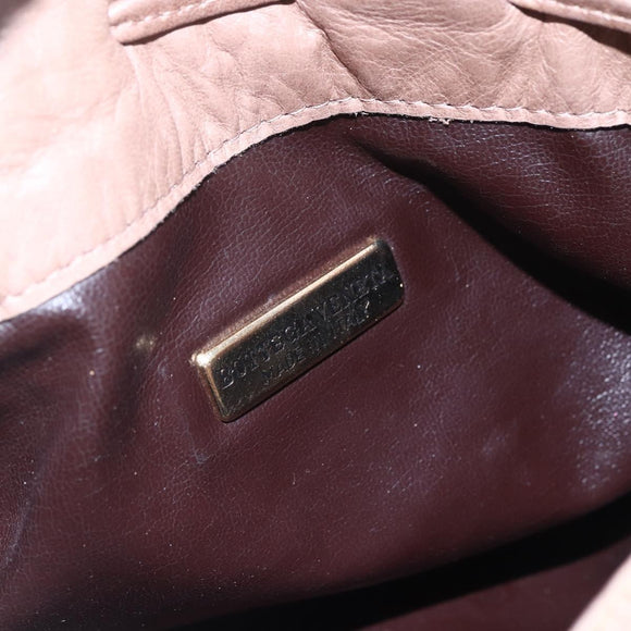 BOTTEGA VENETA INTRECCIATO Shoulder Bag Beige Gold Auth bs30817