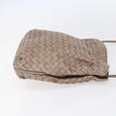 BOTTEGA VENETA INTRECCIATO Shoulder Bag Beige Gold Auth bs30817-4