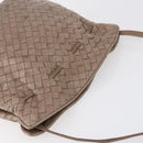 BOTTEGA VENETA INTRECCIATO Shoulder Bag Beige Gold Auth bs30817-6