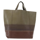 BOTTEGA VENETA INTRECCIATO Hand Bag Leather Khaki Auth bs30818-1
