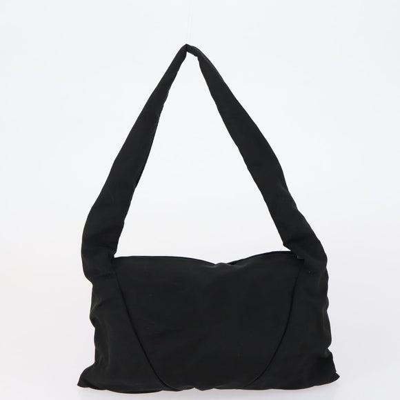 BOTTEGA VENETA Hand Bag Nylon Satin 2 Set Black Auth bs30819