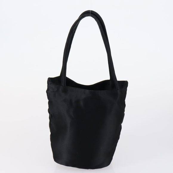 BOTTEGA VENETA Hand Bag Nylon Satin 2 Set Black Auth bs30819