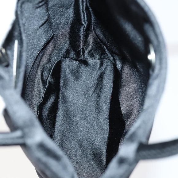 BOTTEGA VENETA Hand Bag Nylon Satin 2 Set Black Auth bs30819