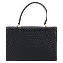 BALLY Hand Bag Leather Black Gold Auth bs30820-2