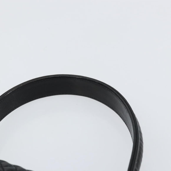 BALLY Hand Bag Leather Black Gold Auth bs30820