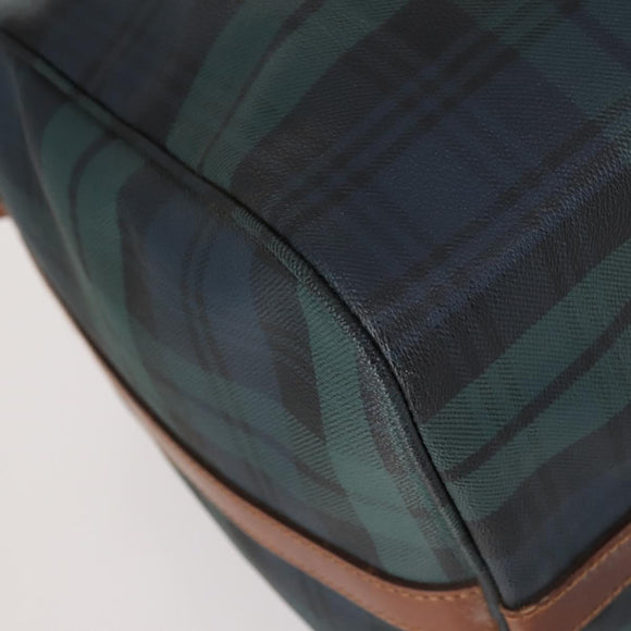 Poro Ralph Lauren Boston Bag Leather PVC Green Auth bs30821