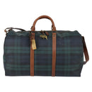 Poro Ralph Lauren Boston Bag Leather PVC Green Auth bs30821-13