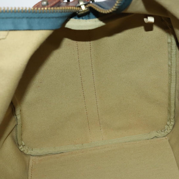 Poro Ralph Lauren Boston Bag Leather PVC Green Auth bs30821