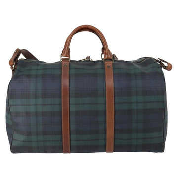 Poro Ralph Lauren Boston Bag Leather PVC Green Auth bs30821 - 0