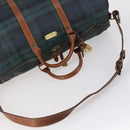 Poro Ralph Lauren Boston Bag Leather PVC Green Auth bs30821-7