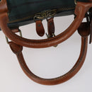 Poro Ralph Lauren Boston Bag Leather PVC Green Auth bs30821-8
