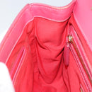 Christian Louboutin Studs Chain Shoulder Bag Enamel Pink Gold Auth bs30823-20